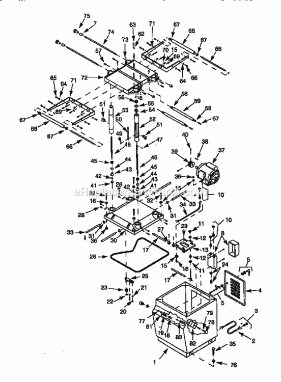 Page C Diagram and Parts List for 351233741  Craftsman Planer Jointer