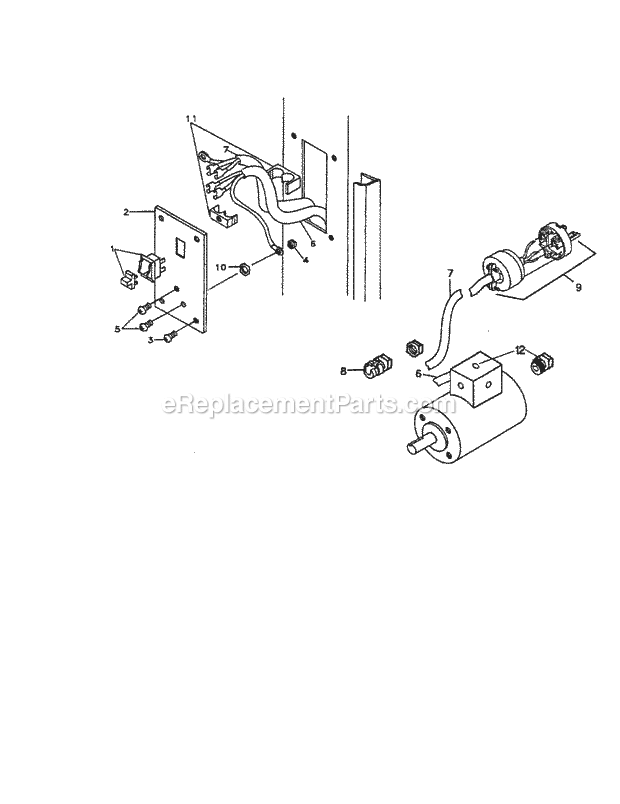 Switch Diagram and Parts List for 351243951  Craftsman Band Saw