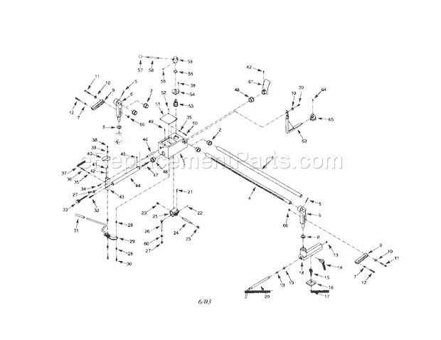 Page A Diagram and Parts List for 351249510  Craftsman Lathe