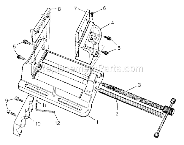 Unit Parts Diagram and Parts List for 35125152  Craftsman Vise