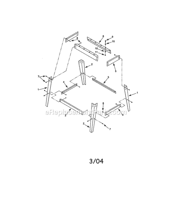 Page A Diagram and Parts List for 351275300  Craftsman Planer Jointer