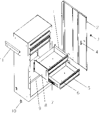 Cabinet Parts Diagram and Parts List for 706619221  Craftsman Tool Stand & Cart