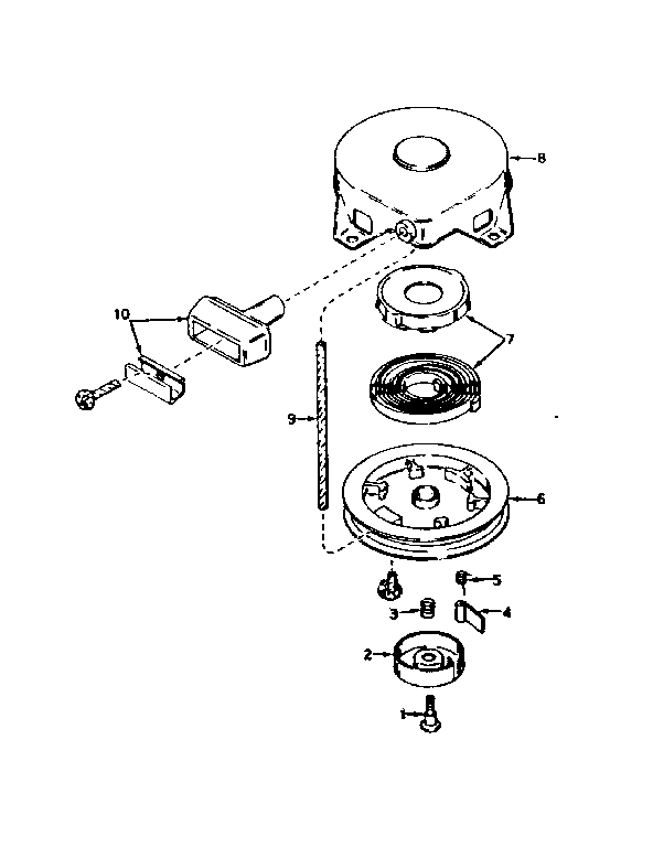 Rewind Starter No. 590420 Diagram and Parts List for 143566172  Craftsman Engine