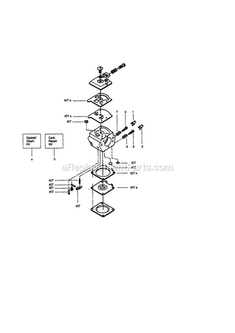 Page C Diagram and Parts List for 35831440  Craftsman Chainsaw