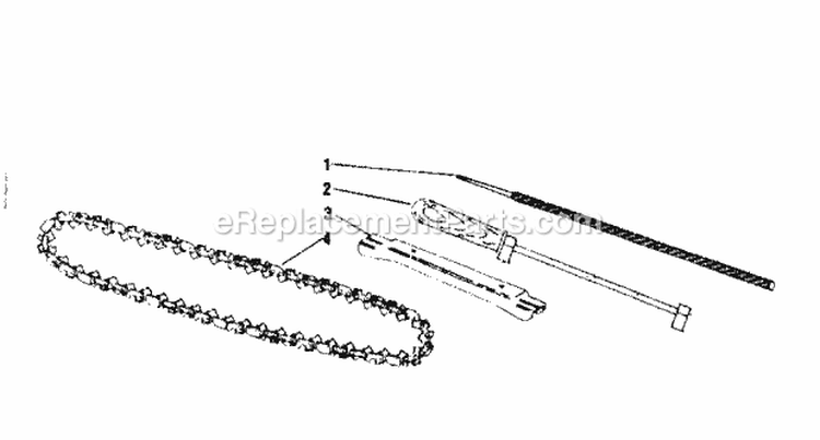 Maintenance Accessories Diagram and Parts List for 35834020  Craftsman Chainsaw