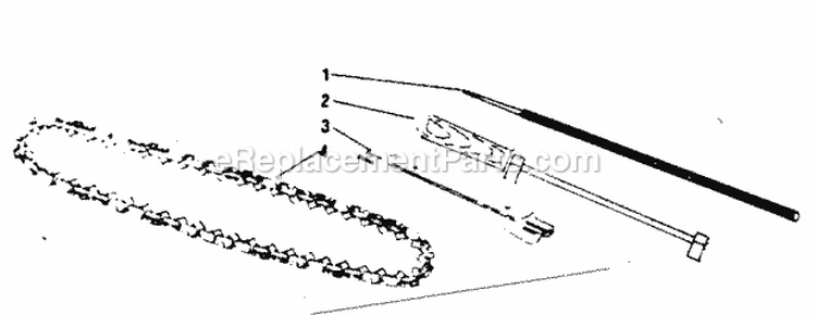 Accessories Diagram and Parts List for 35834031  Craftsman Chainsaw