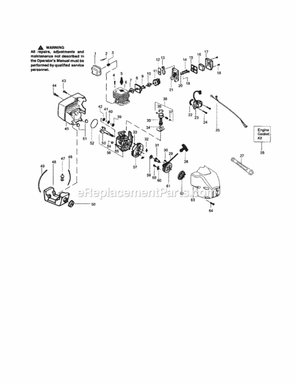 Page B Diagram and Parts List for 358348320  Craftsman Trimmer