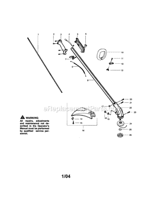 Page A Diagram and Parts List for 358348340  Craftsman Trimmer
