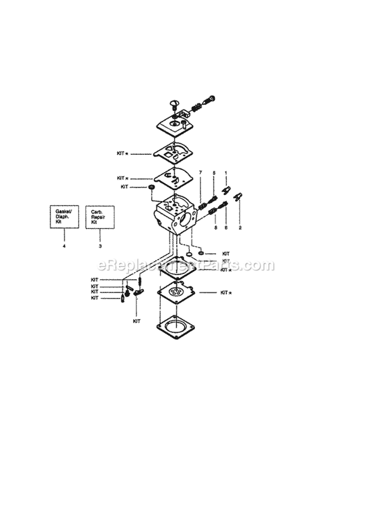 Page C Diagram and Parts List for 358350060  Craftsman Chainsaw