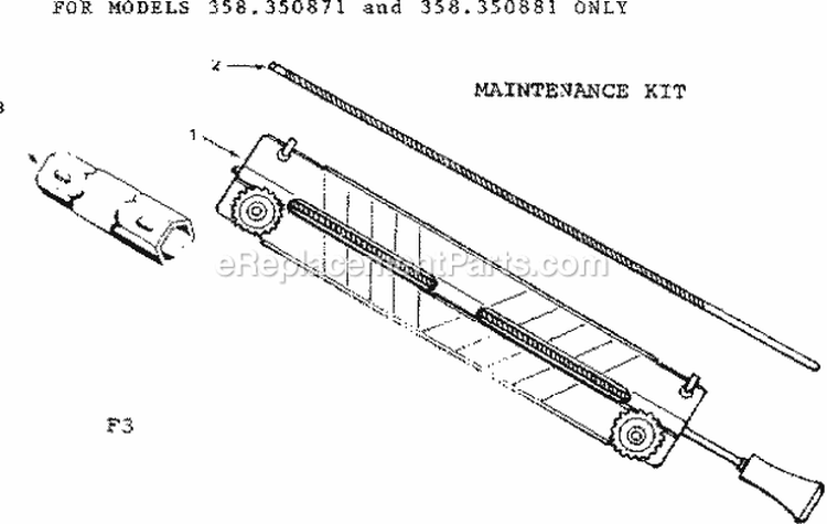 Maintenance Kit Diagram and Parts List for 358350871  Craftsman Chainsaw