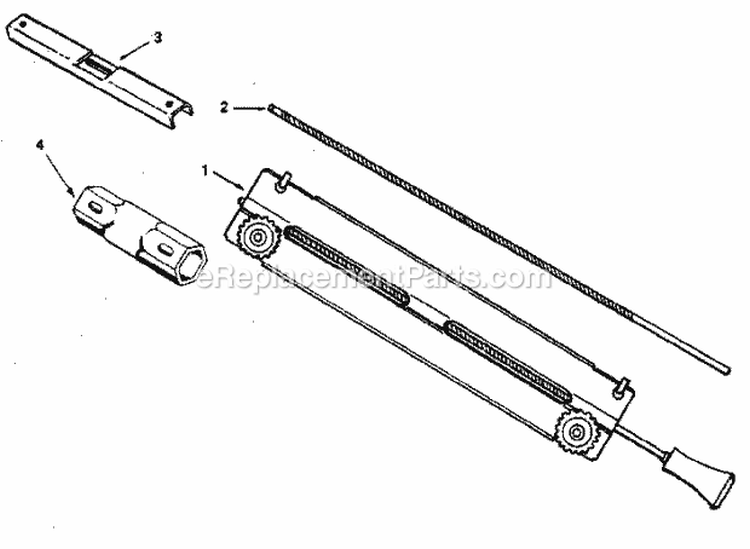 Page E Diagram and Parts List for 358350940  Craftsman Chainsaw