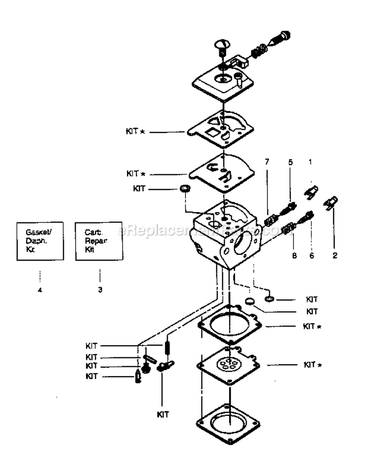 Page C Diagram and Parts List for 358351440  Craftsman Chainsaw