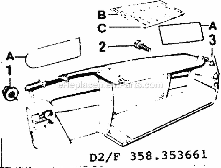 Page D Diagram and Parts List for 358353661  Craftsman Chainsaw