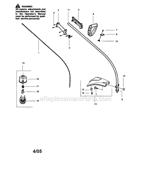 Page A Diagram and Parts List for 358742420  Craftsman Trimmer