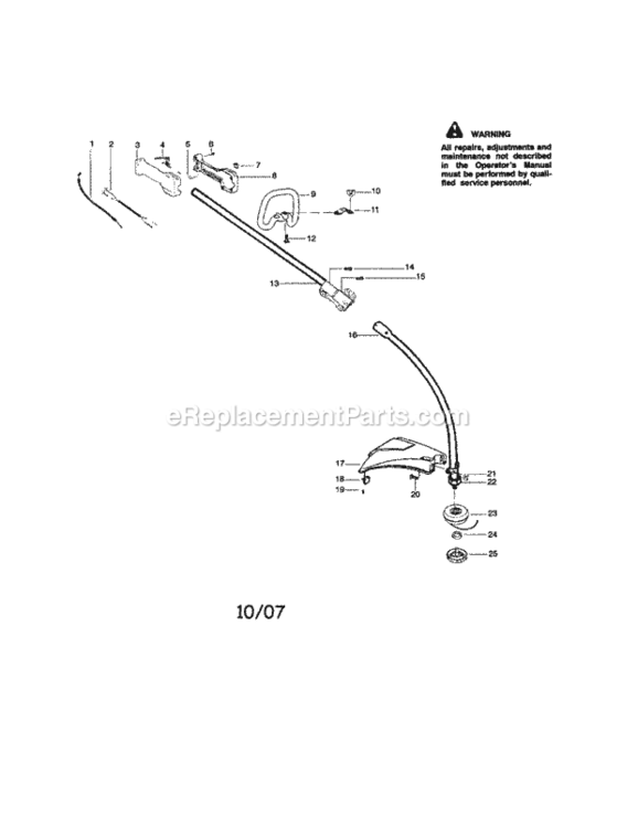 Page A Diagram and Parts List for 358745501  Craftsman Trimmer
