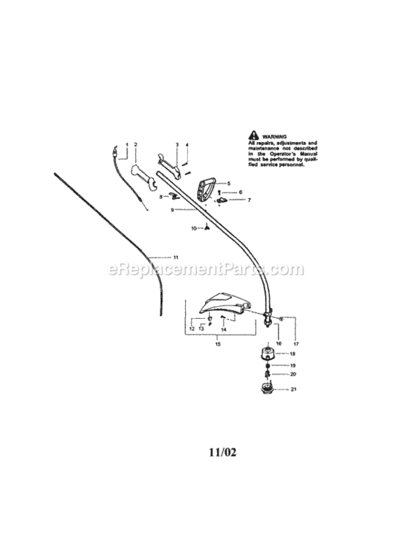 Page A Diagram and Parts List for 358745510  Craftsman Trimmer