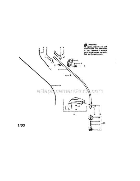 Page A Diagram and Parts List for 358745511  Craftsman Trimmer