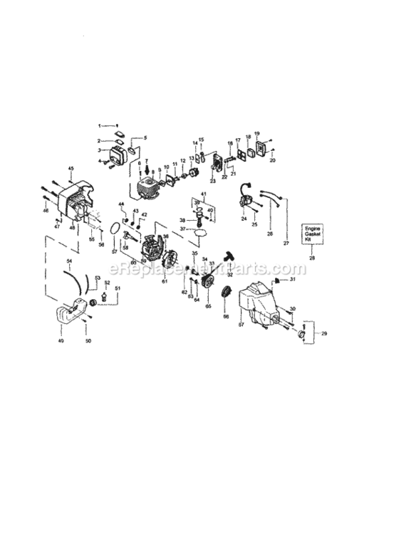 Page B Diagram and Parts List for 358745511  Craftsman Trimmer