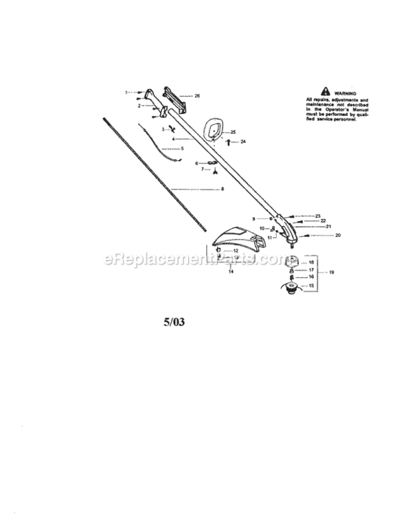 Page A Diagram and Parts List for 358745521  Craftsman Trimmer