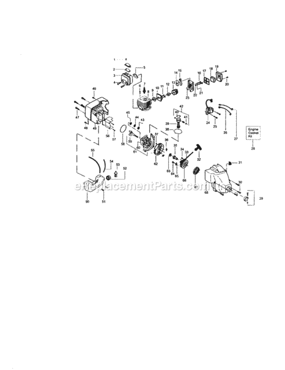 Page B Diagram and Parts List for 358745521  Craftsman Trimmer