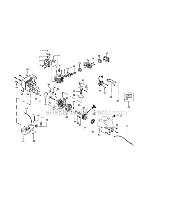 Page B Diagram and Parts List for 358745530  Craftsman Trimmer