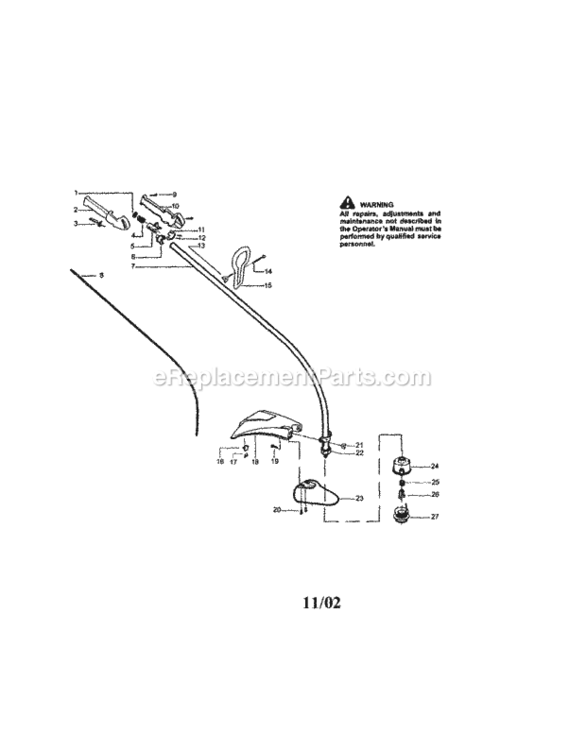 Page A Diagram and Parts List for 358745540  Craftsman Trimmer