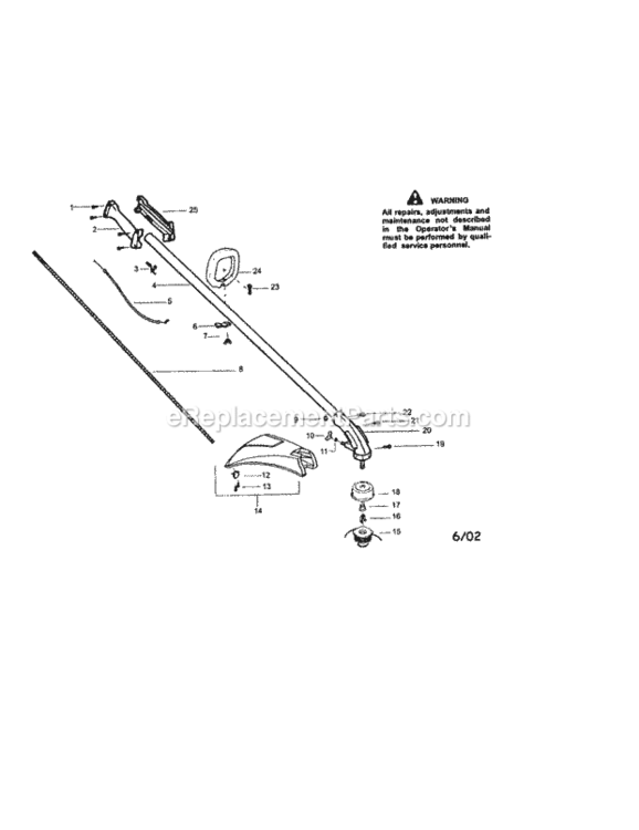Page A Diagram and Parts List for 358745551  Craftsman Trimmer