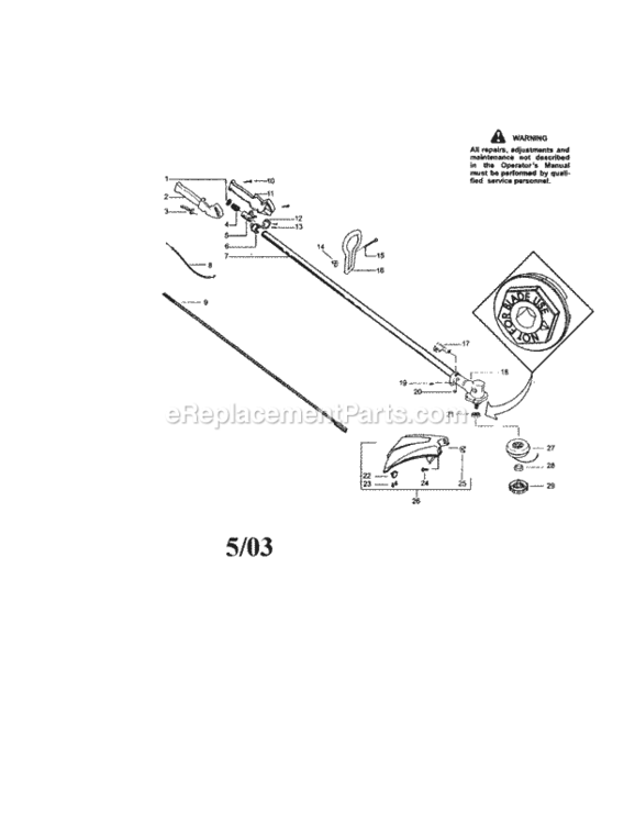 Page A Diagram and Parts List for 358745571  Craftsman Trimmer
