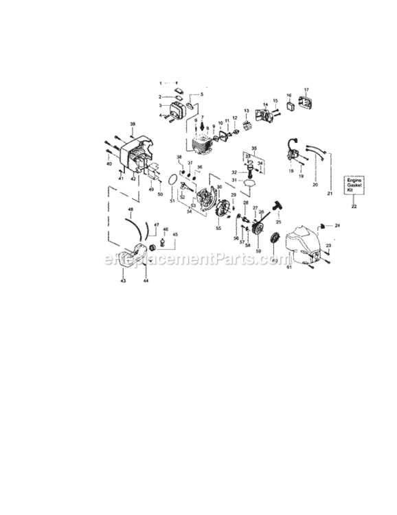 Page B Diagram and Parts List for 358745571  Craftsman Trimmer