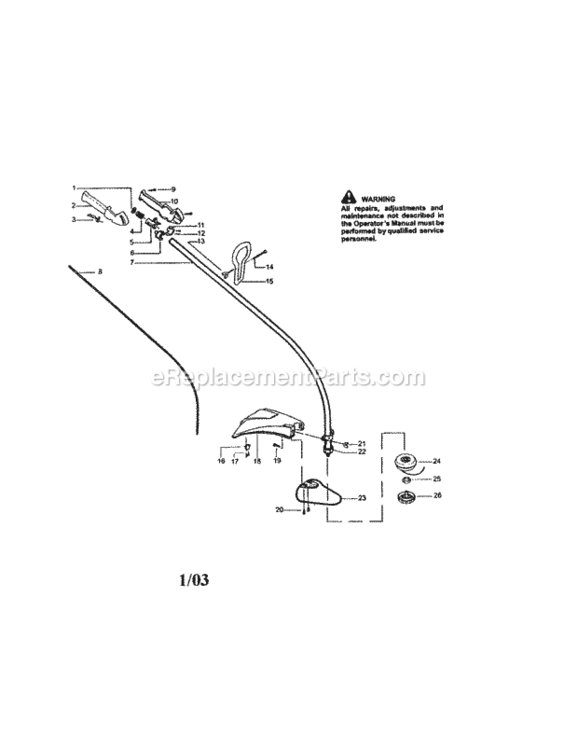 Page A Diagram and Parts List for 358745650  Craftsman Trimmer