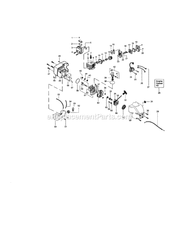 Page B Diagram and Parts List for 358745651  Craftsman Trimmer