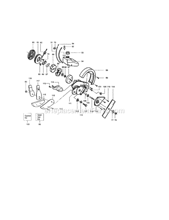 Page B Diagram and Parts List for 358773110  Craftsman Edger