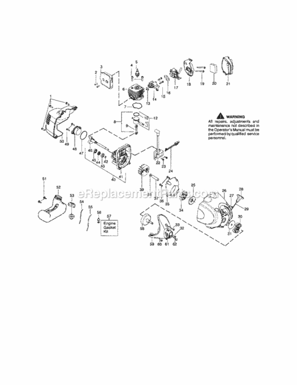 Page B Diagram and Parts List for 358791031  Craftsman Trimmer