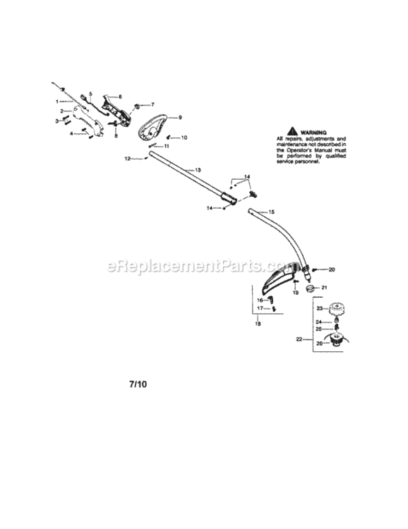 Page A Diagram and Parts List for 358791032  Craftsman Trimmer
