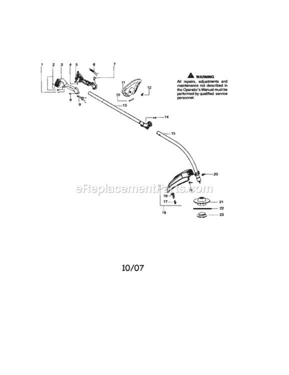 Page A Diagram and Parts List for 358791041  Craftsman Trimmer