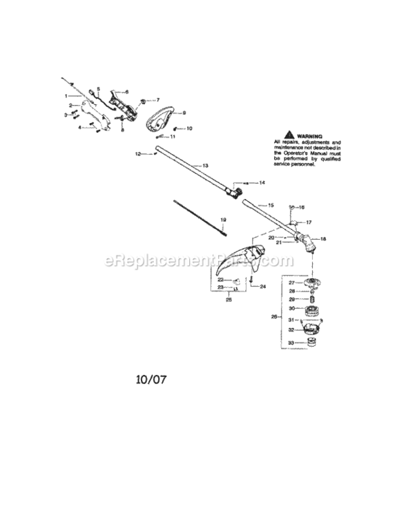 Page A Diagram and Parts List for 358791050  Craftsman Trimmer