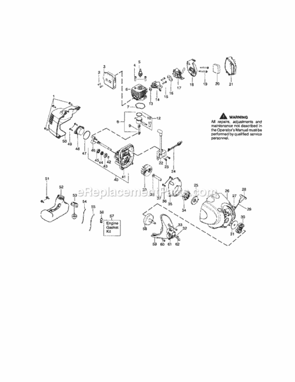 Page B Diagram and Parts List for 358791051  Craftsman Trimmer