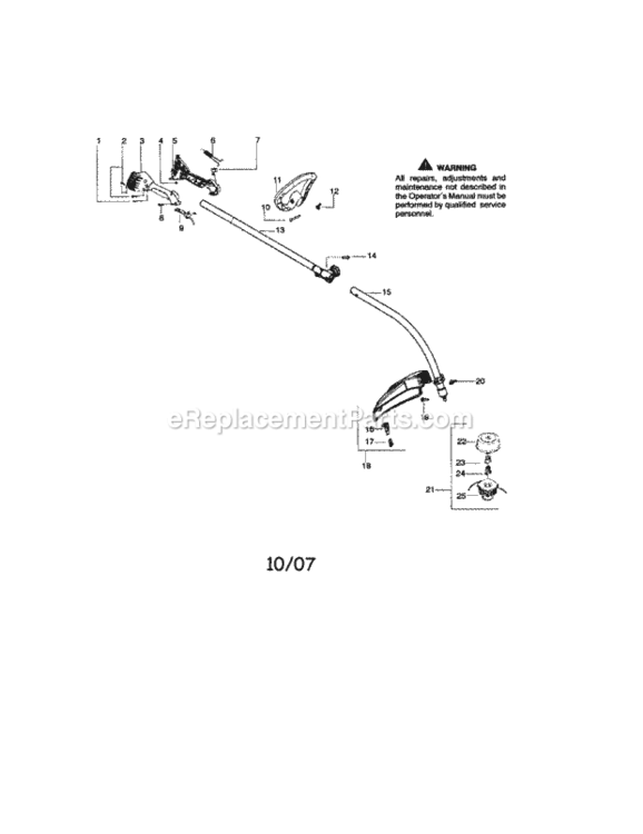 Page A Diagram and Parts List for 358791061  Craftsman Trimmer