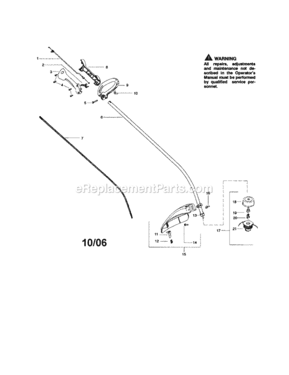Page A Diagram and Parts List for 358791370  Craftsman Trimmer