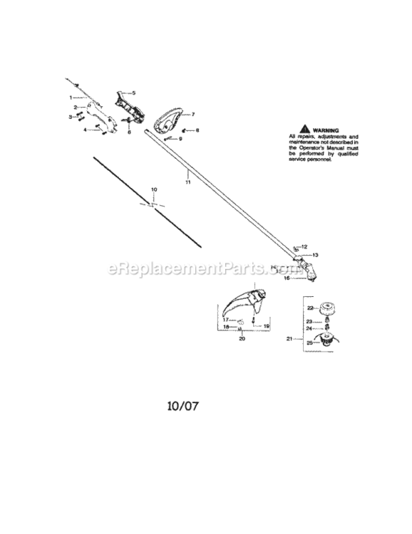 Page A Diagram and Parts List for 358791560  Craftsman Trimmer
