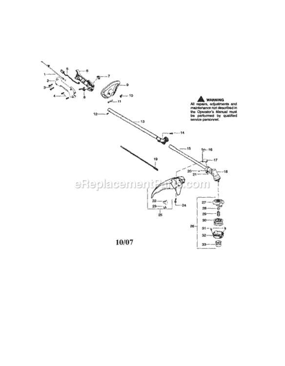 Page A Diagram and Parts List for 358791590  Craftsman Trimmer