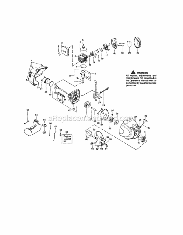 Page B Diagram and Parts List for 358791590  Craftsman Trimmer