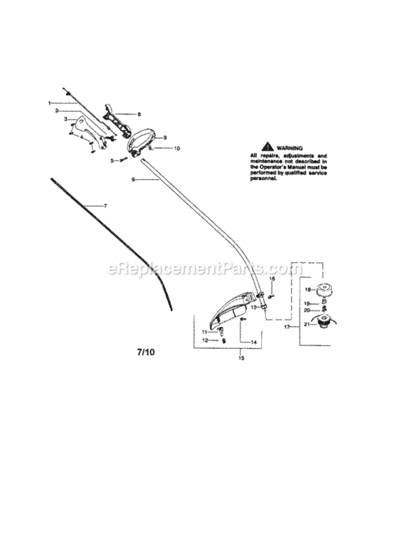 Page A Diagram and Parts List for 358791620  Craftsman Trimmer