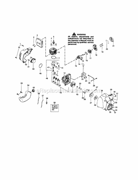 Page B Diagram and Parts List for 358791620  Craftsman Trimmer