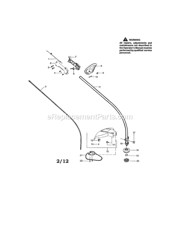 Page A Diagram and Parts List for 358791820  Craftsman Trimmer