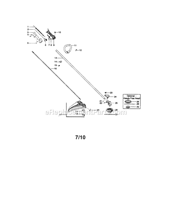 Page A Diagram and Parts List for 358792011  Craftsman Trimmer
