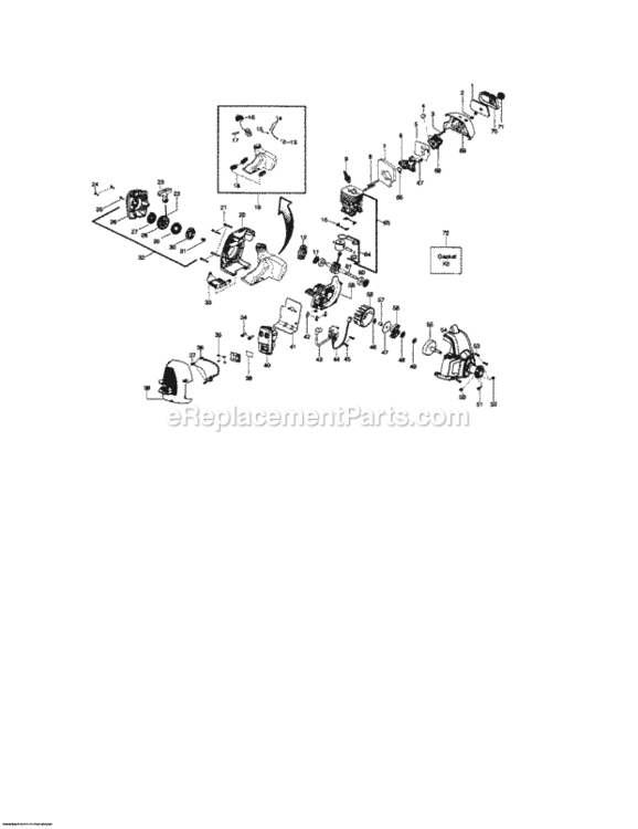 Page B Diagram and Parts List for 358792031  Craftsman Trimmer