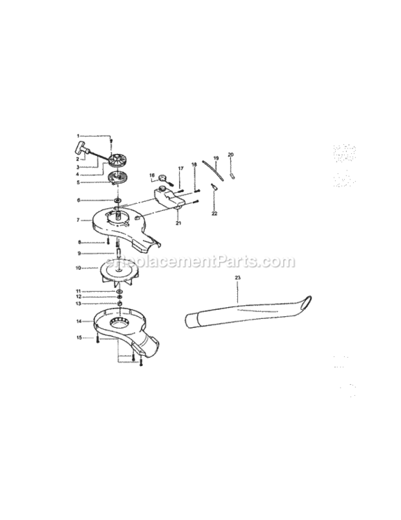 Page B Diagram and Parts List for 358794201  Craftsman Leaf Blower / Vacuum