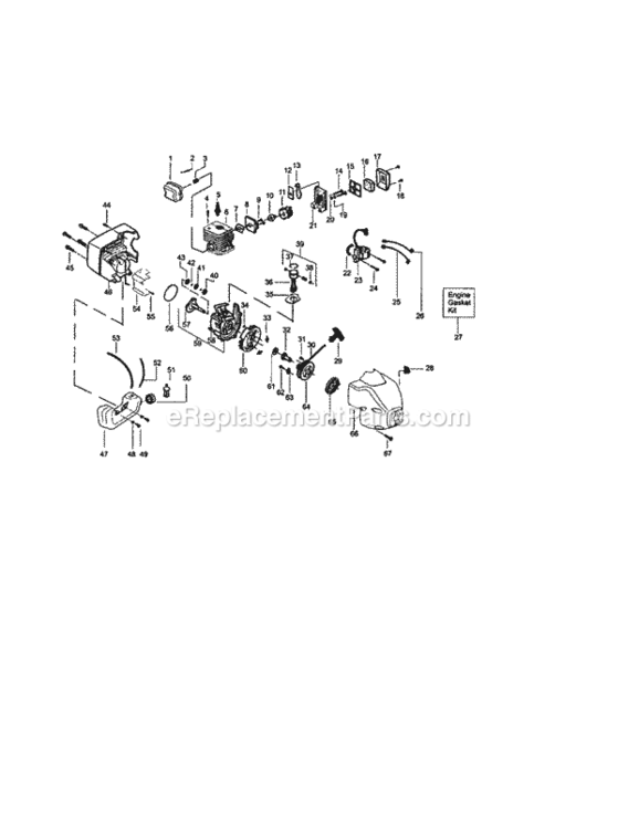 Page B Diagram and Parts List for 358794220  Craftsman Trimmer