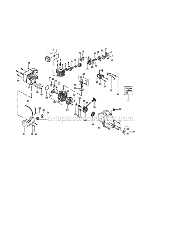 Page B Diagram and Parts List for 358794240  Craftsman Trimmer
